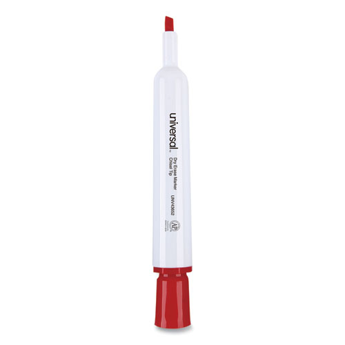 Universal Dry Erase Marker, Broad Chisel Tip, Red, Dozen (43652)