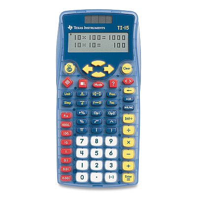 Texas Instruments TI-15 Explorer Elementary Calculator, 11-Digit LCD (TEXTI15RTL)