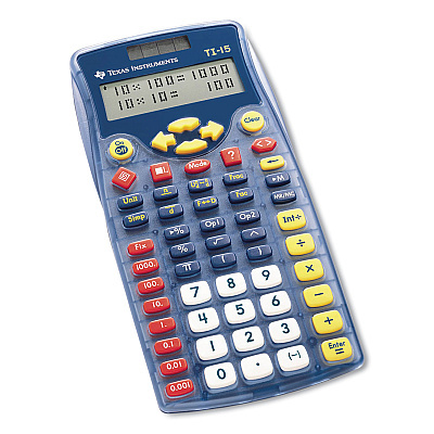 Texas Instruments TI-15 Explorer Elementary Calculator, 11-Digit LCD (TEXTI15RTL)