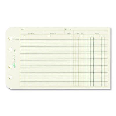 National Four-Ring Binder Refill Sheets, 5 x 8.5, Green, 100/Pack (RED14055)
