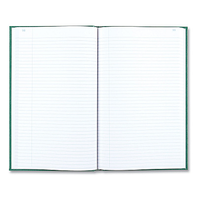 National Emerald Series Account Book, Green Cover, 12.25 x 7.25 Sheets, 300 Sheets/Book (RED56131)