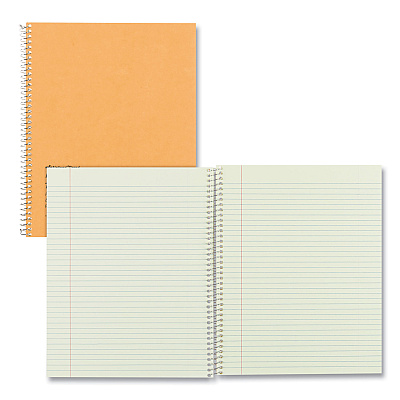 National Single-Subject Wirebound Notebooks, Narrow Rule, Brown Paperboard Cover, (80) 10 x 8 Sheets (RED33008)