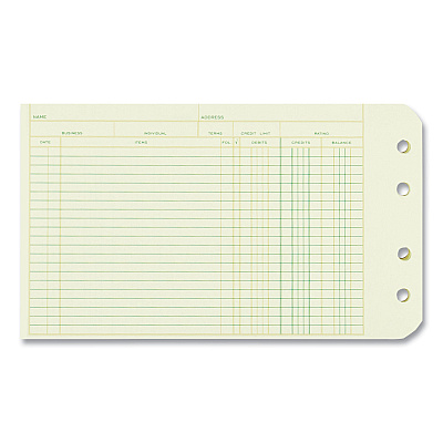 National Four-Ring Binder Refill Sheets, 5 x 8.5, Green, 100/Pack (RED14055)