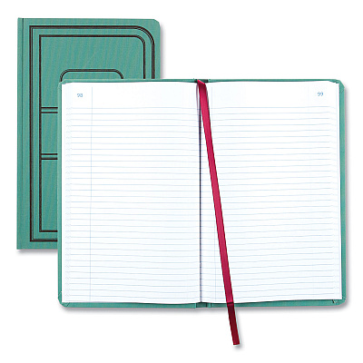 National Tuff Series Record Book, Green Cover, 12 x 7.5 Sheets, 300 Sheets/Book (REDA66300R)