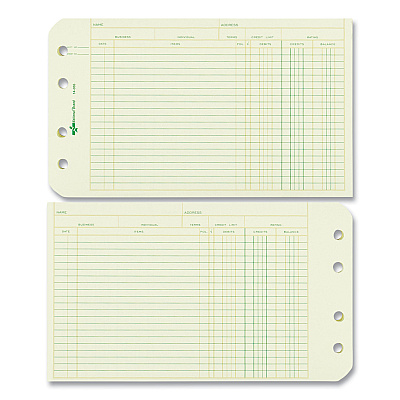 National Four-Ring Binder Refill Sheets, 5 x 8.5, Green, 100/Pack (RED14055)