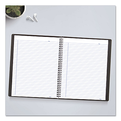 Blueline Duraflex Poly Notebook, 1-Subject, Medium/College Rule, Black Cover, (80) 11 x 8.5 Sheets (REDB4181)