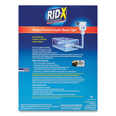 RID-X Septic System Treatment Concentrated Powder, 19.6 oz, 6/Carton (RAC80307)