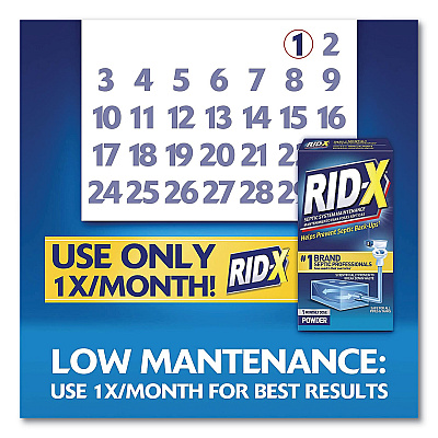 RID-X Septic System Treatment Concentrated Powder, 9.8 oz, 12/Carton (RAC80306)