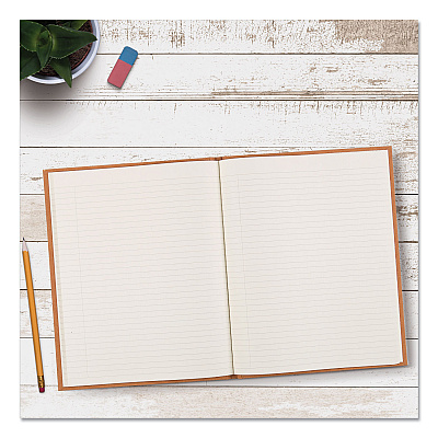 Blueline Da Vinci Notebook, 1-Subject, Medium/College Rule, Tan Cover, (75) 11 x 8.5 Sheets (REDA8004)