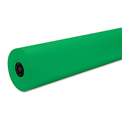 Pacon Decorol Flame Retardant Art Rolls, 40 lb Cover Weight, 36" x 1000 ft, Tropical Green (PAC101202)