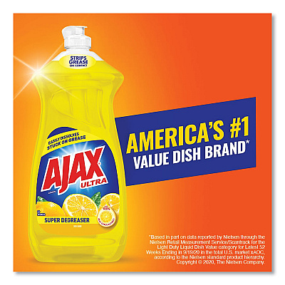 Ajax Dish Detergent, Lemon Scent, 28 oz Bottle (AJA144673)