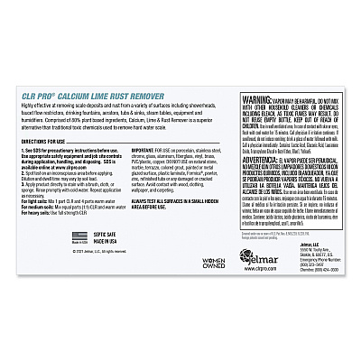 CLR PRO Calcium, Lime and Rust Remover, 1 gal Bottle (JELCL4PROEA)