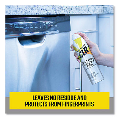 CLR Spot-Free Stainless Steel Cleaner, Citrus, 12 oz Can, 6/Carton (JELCSS12)