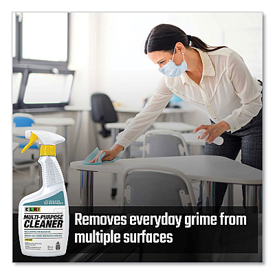 CLR PRO Multi-Purpose Cleaner, Lemon Scent, 32 oz Bottle, 6/Carton (JELFMMPC326PRO)
