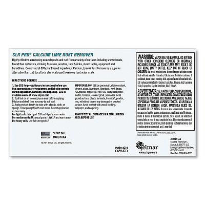 CLR PRO Calcium, Lime and Rust Remover, 1 gal Bottle, 4/Carton (JELCL4PRO)