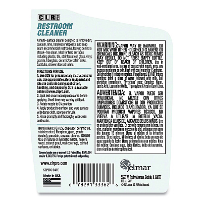 CLR PRO Restroom Cleaner, 32 oz Pump Spray, 6/Carton (JELFMRC326PRO)