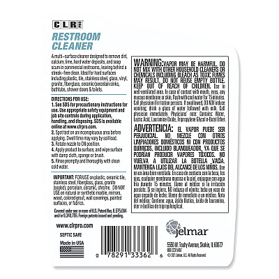 CLR PRO Restroom Cleaner, 32 oz Pump Spray (JELFMRC326PROEA)