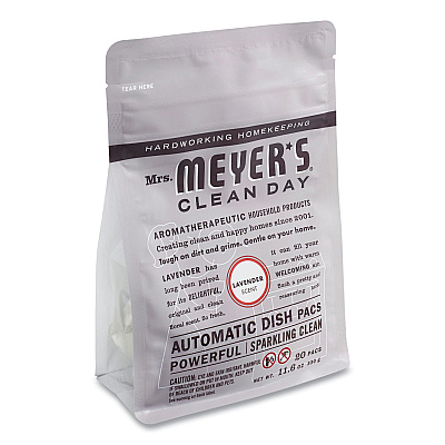 Mrs. Meyer's Automatic Dish Detergent, Lavender, 12.7 oz Pack, 20/Pack, 6 Packs/Carton (SJN306685)