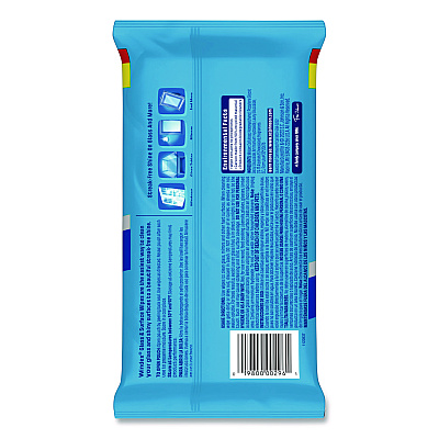 Windex Glass and Surface Wet Wipe, Cloth, 7 x 8, Unscented, White, 38/Pack (SJN319251EA)