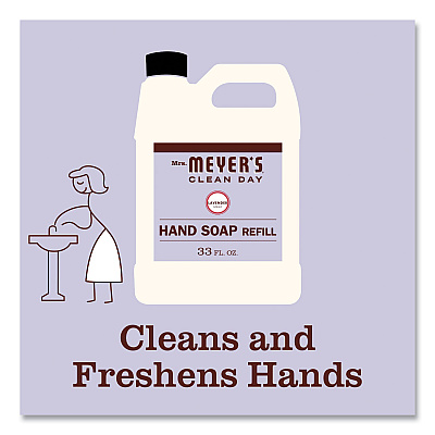 Mrs. Meyer's Clean Day Liquid Hand Soap Refill, Lavender Scent, 33 oz (SJN651318EA)