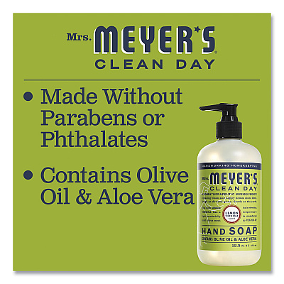 Mrs. Meyer's Clean Day Liquid Hand Soap, Lemon Verbena Scent, 12.5 oz (SJN373205EA)