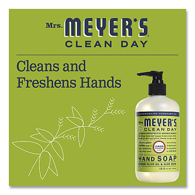 Mrs. Meyer's Clean Day Liquid Hand Soap, Lemon Verbena Scent, 12.5 oz (SJN373205EA)