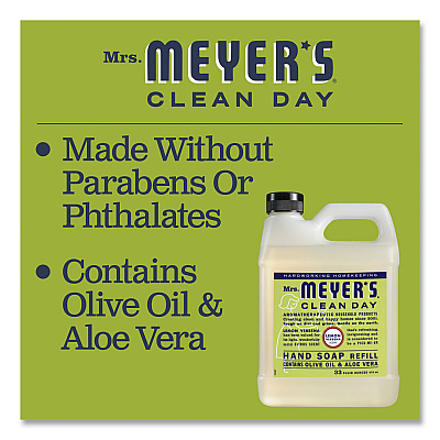 Mrs. Meyer's Clean Day Liquid Hand Soap Refill, Lemon Verbena Scent, 33 oz (SJN651327EA)