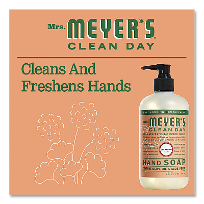 Mrs. Meyer's Clean Day Liquid Hand Soap, Geranium Scent, 12.5 oz, 6/Carton (SJN651332)