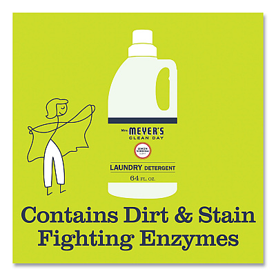 Mrs. Meyer's Liquid Laundry Detergent, Lemon Verbena Scent, 64 oz Bottle (SJN370736EA)