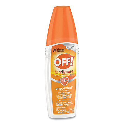 OFF! FamilyCare Unscented Spray Insect Repellent, 6 oz Spray Bottle, 12/Carton (SJN654458)