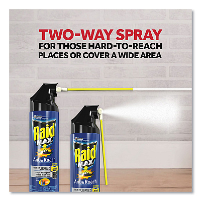 Raid Ant/Roach Killer, 14.5 oz Aerosol Spray, Unscented, 6/Carton (SJN655571)