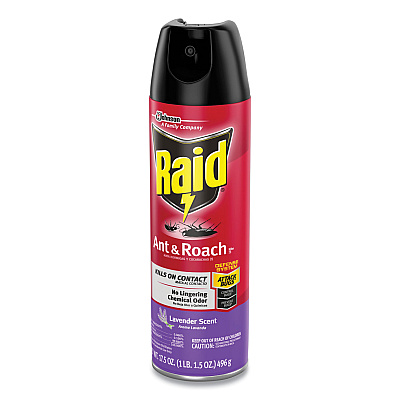 Raid Ant and Roach Killer, 17.5 oz Aerosol Spray, Lavender, 12/Carton (SJN334632)
