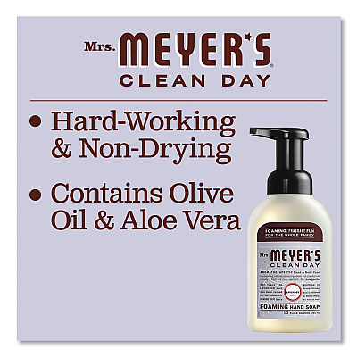 Mrs. Meyer's Foaming Hand Soap, Lavender Scent, 10 oz, 6/Carton (SJN662031)