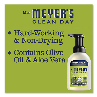 Mrs. Meyer's Foaming Hand Soap, Lemon Verbena Scent, 10 oz, 6/Carton (SJN662032)