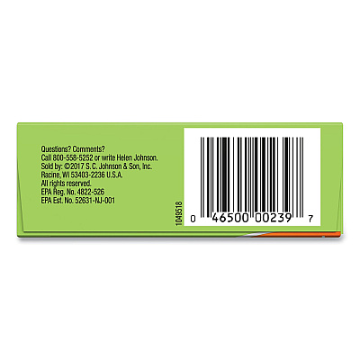 OFF! Botanicals Insect Repellant, Box, 10 Wipes/Pack, 8 Packs/Carton (SJN694974)
