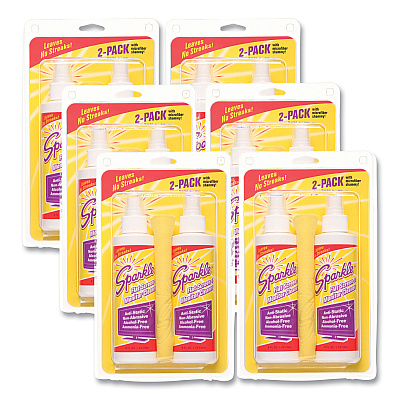 Sparkle Flat Screen and Monitor Cleaner, Pleasant Scent, 8 oz Bottle, 2/Pack, 6/Carton (FUN50128CT)