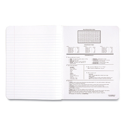 Mead Square Deal Composition Book, 3-Subject, Wide/Legal Rule, Black Cover, (100) 9.75 x 7.5 Sheets, 12/Pack (MEA72936)