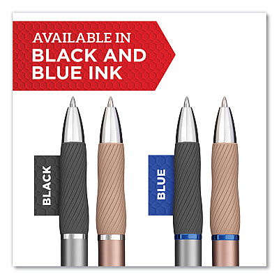 Sharpie Premium Metal Barrel Gel Pen, Retractable, Medium 0.7 mm, Black Ink, Gun Metal Gray Barrel, Dozen (SAN2147528)