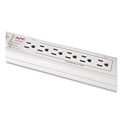 APC SurgeArrest Surge Protector, 6 AC Outlets, 3 ft, 1,020 J, White (APWP6GC)