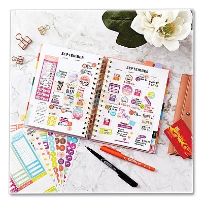 Avery Budgeting Planner Stickers, Budget Theme, Assorted Colors, 1,224/Pack (AVE6788)