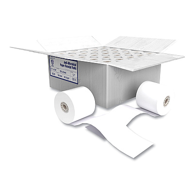 Alliance Rubber Rubber Rubber Armor Antimicrobial Receipt Roll Paper, 2.25" x 130 ft, White, 50/Carton (AIP3030)