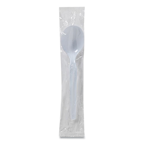 Dixie Individually Wrapped Mediumweight Polystyrene Cutlery, Soup Spoon, White, 1,000/Carton (SM23C7)