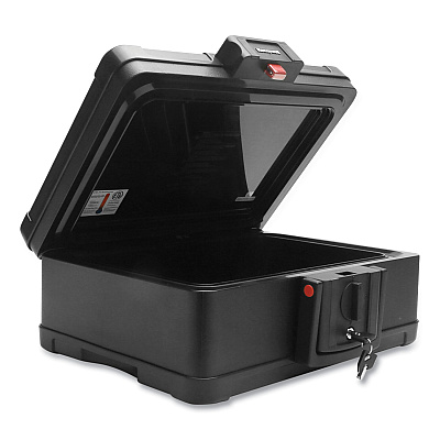 Honeywell Fire and Waterproof Safe Chest with Carry Handle, 16 x 12.6 x 6.6, Black (HWL1533)