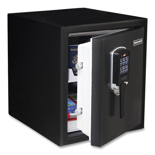 Honeywell Digital Security Steel Fire and Waterproof Safe with Keypad and Key Lock, 14.6 x 20.2 x 17.7, 0.9 cu ft, Black (2605)