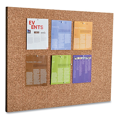 Iceberg iDesign Frameless Cork Bulletin Board, 46 x 36, Tan Surface (ICE35011)