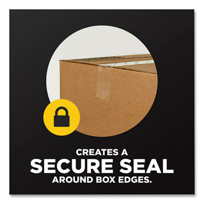 Scotch Box Lock Shipping Packaging Tape, 3" Core, 1.88" x 54.6 yds, Clear (MMM3950)