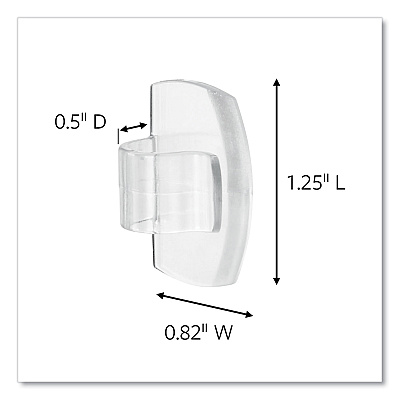 Command All Weather Hooks and Strips, Small, Plastic, Clear, 0.5 lb Capacity, 30 Clips and 32 Strips/Pack (MMM17017CLRAW30)