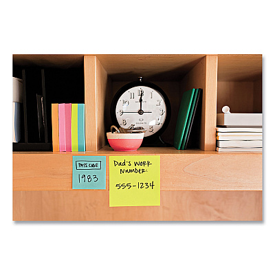 Post-it Notes Super Sticky Pads in Supernova Neon Colors, (6) Unruled 2" x 2", (5) Unruled 3" x 3", (4) Note Ruled 4" x 4", 45 Sheets/Pad, 15 Pads/Set (MMM442315SSMIA)