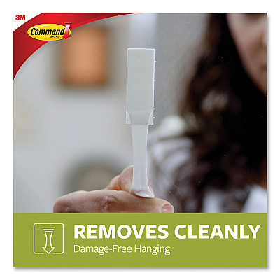 Command Picture Hanging Strips, Removable, Holds Up to 3 lbs per Pair, Medium, 0.63 x 2.75, White, 22 Pairs/Pack (MMM1720422)
