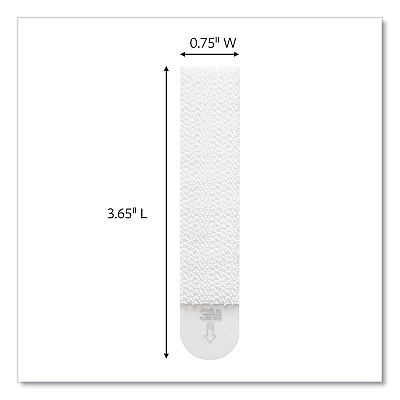 Command Picture Hanging Strips, Removable, Holds Up to 4 lbs per Pair, Large, 0.63 x 3.63, White, 20 Pairs/Pack (MMM1720620)
